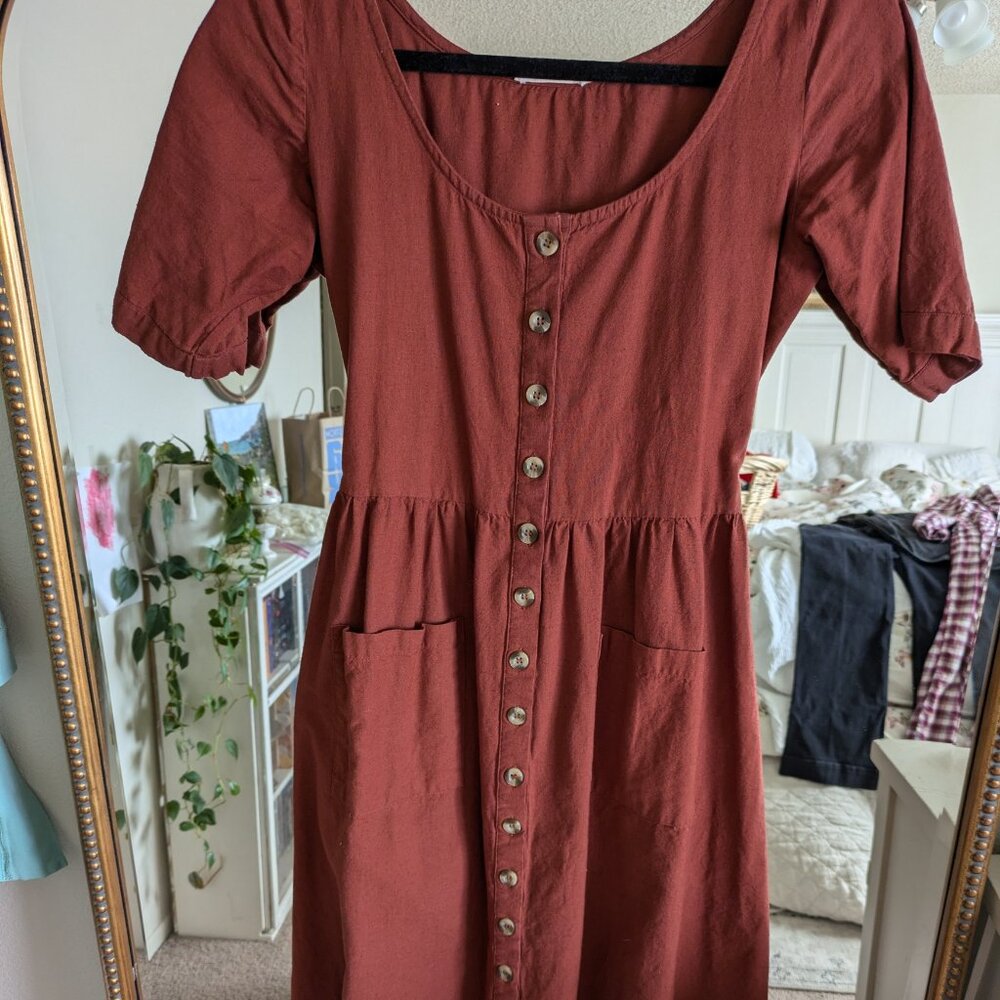 Rust Red/ Little Cottonwood linen/cotton blend